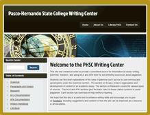 Tablet Screenshot of phccwritingcenter.org